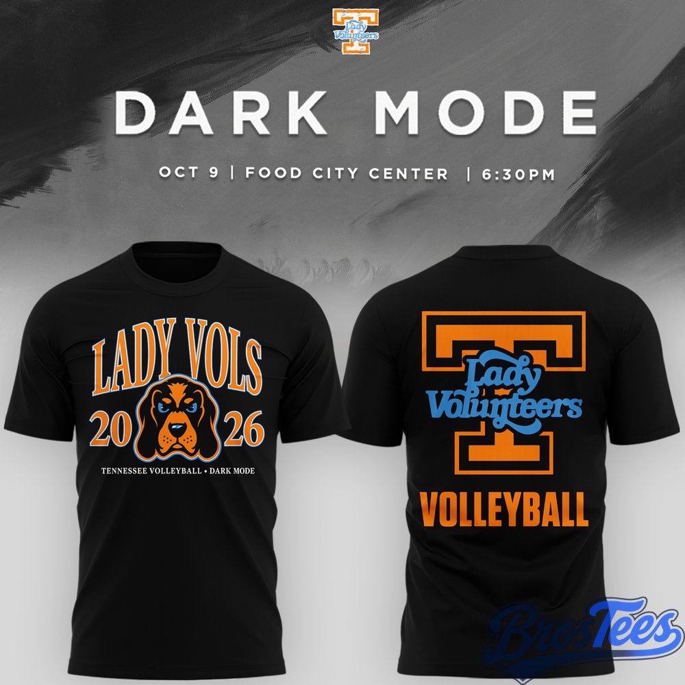 Tennessee Lady Volunteers volleyball Dark Mode Shirt