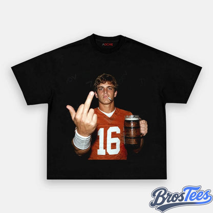 Texas Longhorns Arch Manning Drinking & Middle Finger Tee