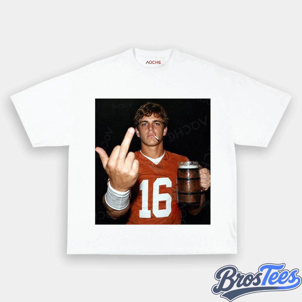 Texas Longhorns Arch Manning Drinking & Middle Finger Tee