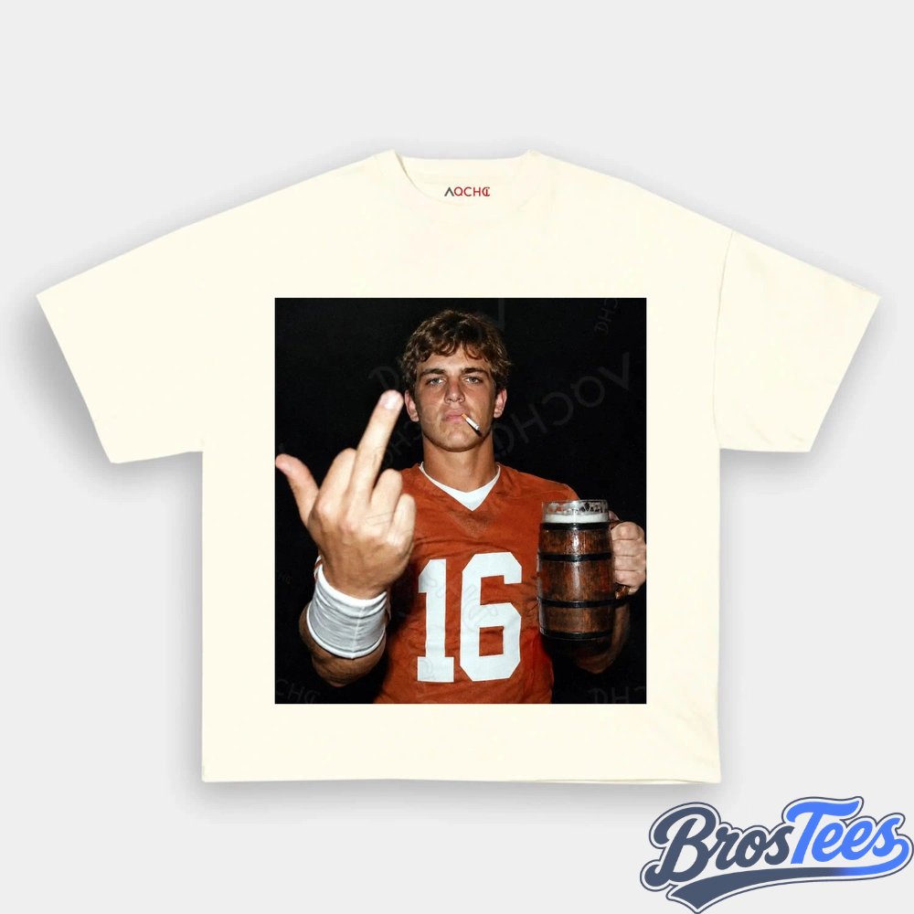 Texas Longhorns Arch Manning Drinking & Middle Finger Tee