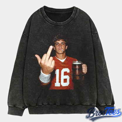Texas Longhorns Arch Manning Drinking & Middle Finger Tee