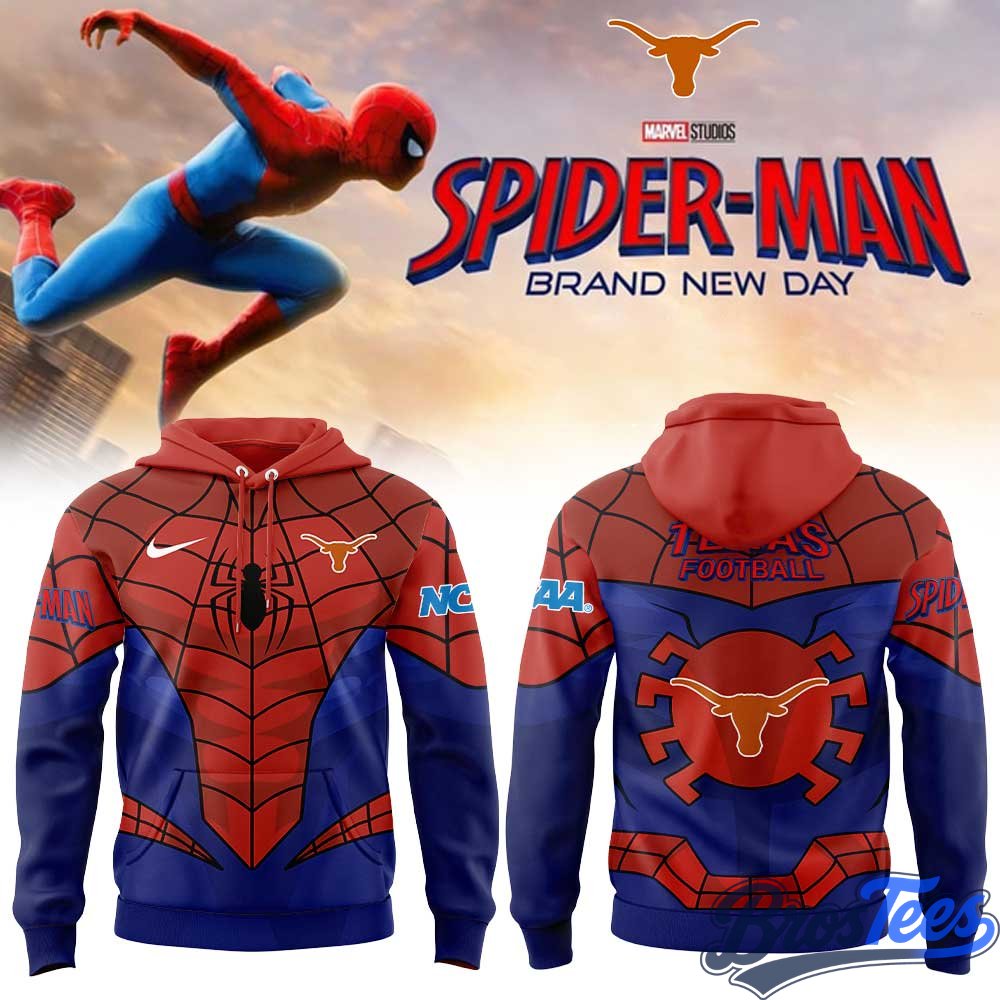 Texas Longhorns x Spider-Man 2026 Merch Hoodie