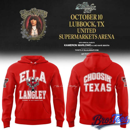 Texas Tech Red Raiders x Ella Langley The Dandelion Tour 2026 Hoodie