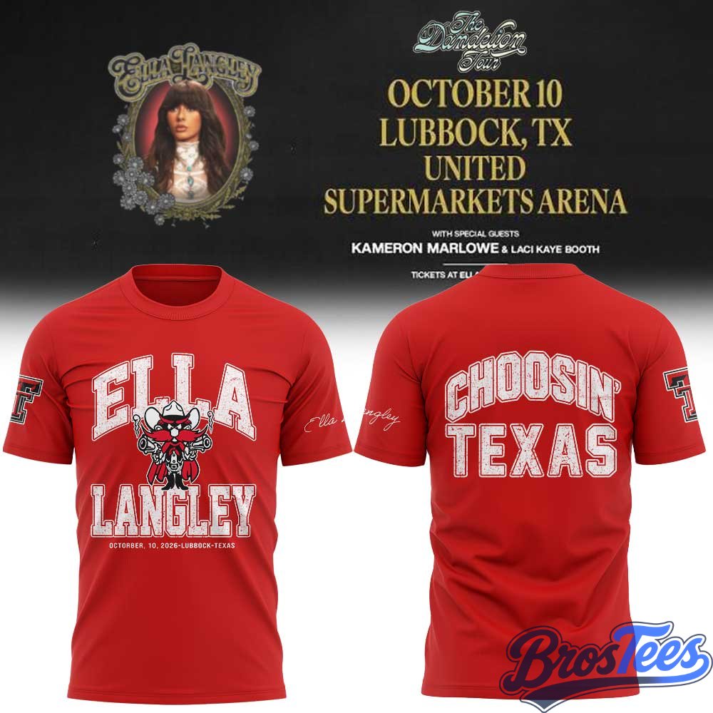 Texas Tech Red Raiders x Ella Langley The Dandelion Tour 2026 Shirt
