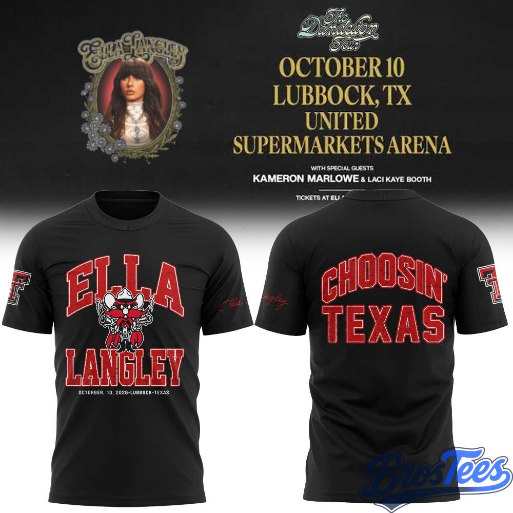 Texas Tech Red Raiders x Ella Langley The Dandelion Tour 2026 Shirt