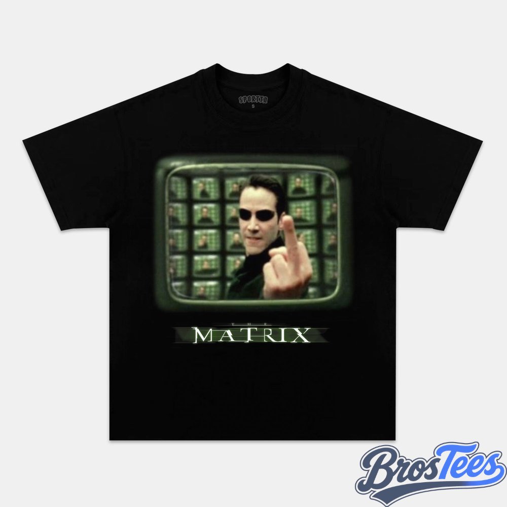 The Matrix Neo Raising His Middle Finger Tee