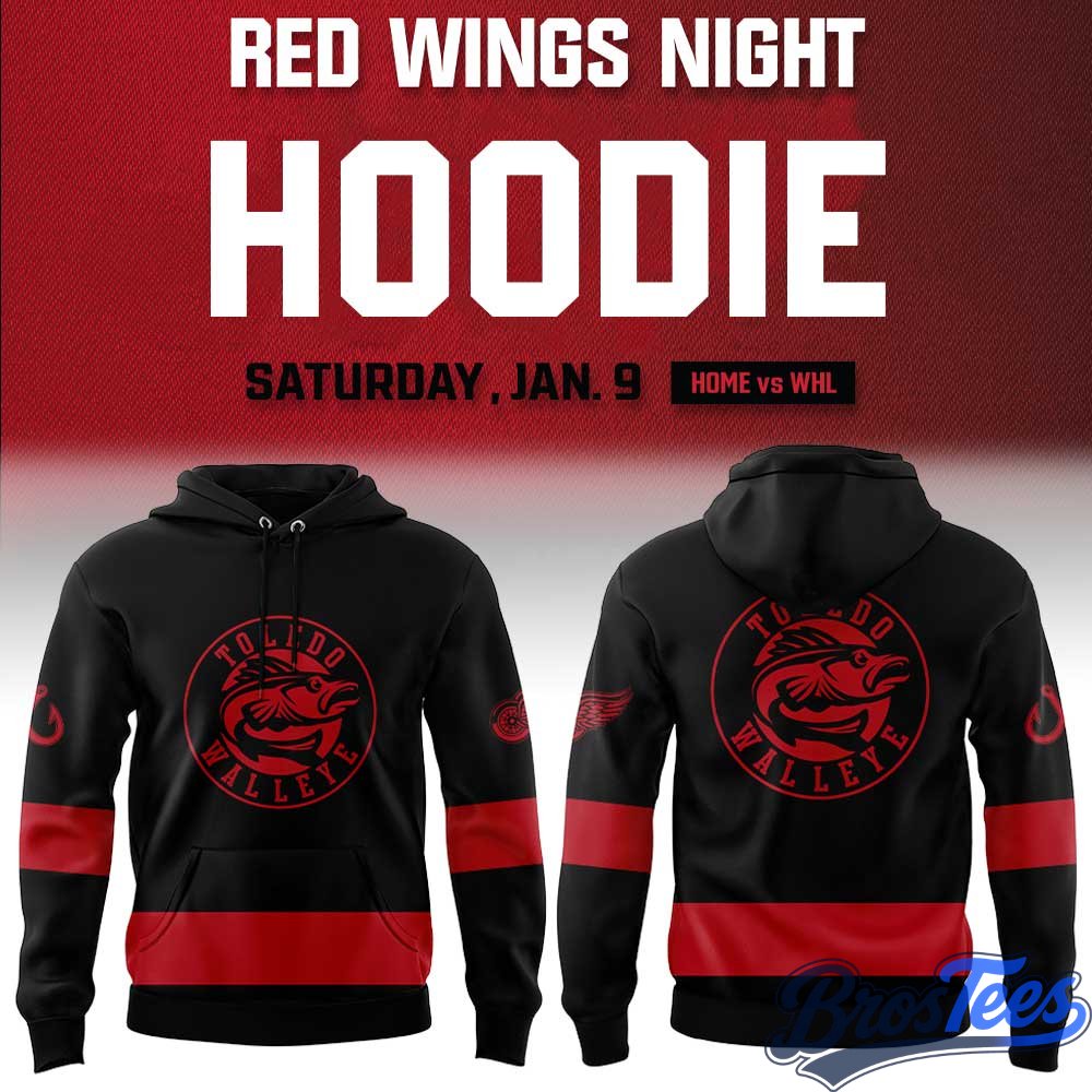 Toledo Walleye Red Wings Affiliate Night Special Hoodie