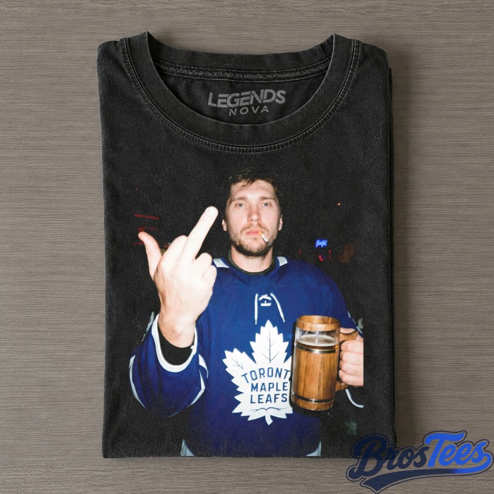 Toronto Maple Leafs SB72 and Auston Matthews Drinking Beer and Middle Finger Tee