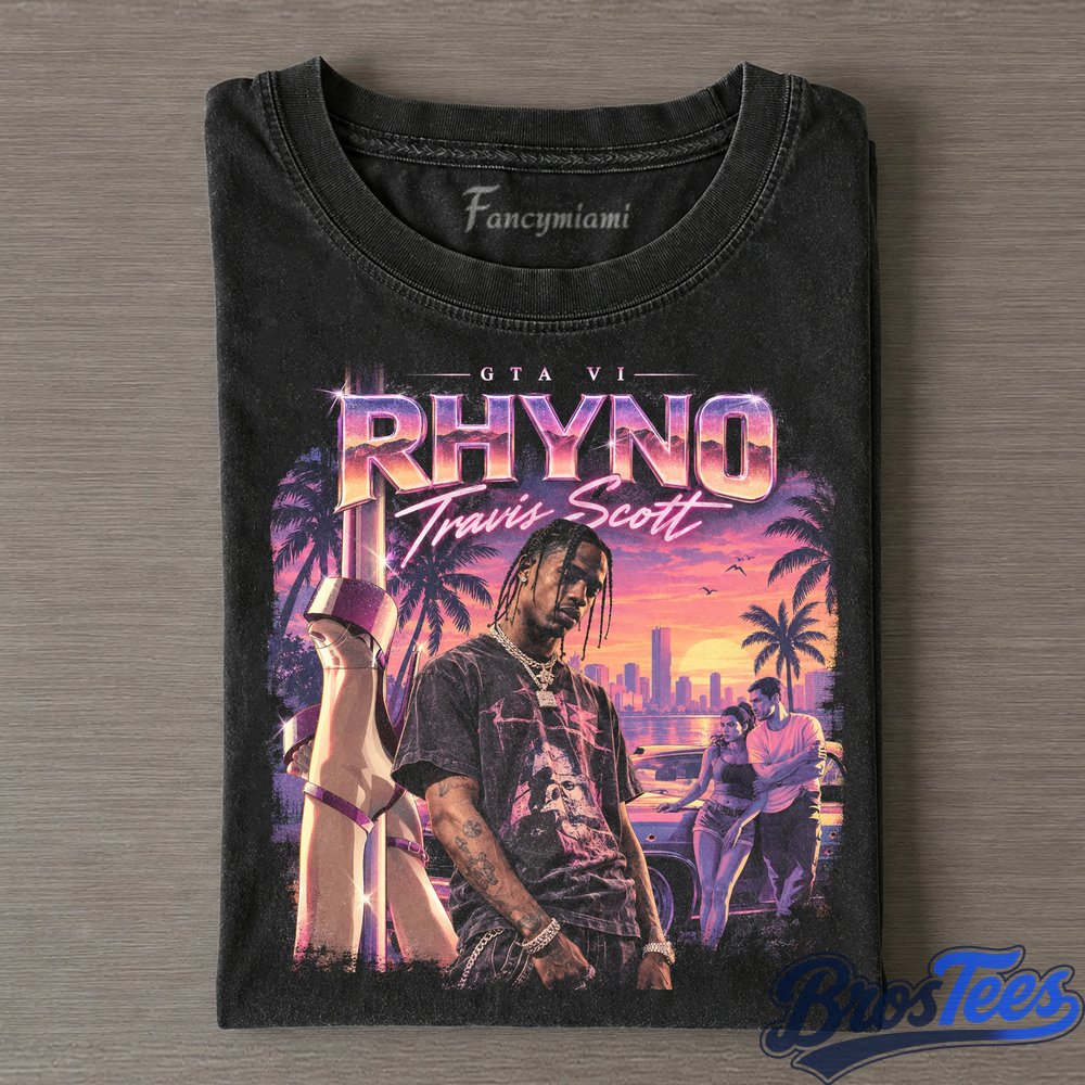 Travis Scott Rhyno Town City Collage Tee