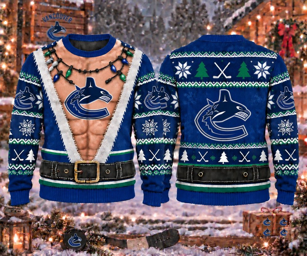 Vancouver Canucks Funny Body Christmas Ugly Sweater