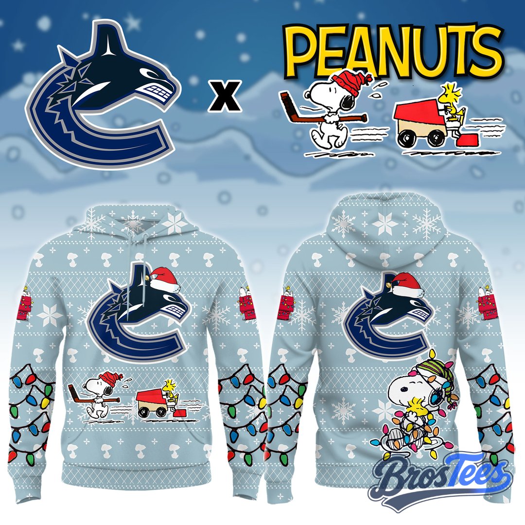 Vancouver Canucks x Peanuts 2026 Christmas Limited Edition Hoodie