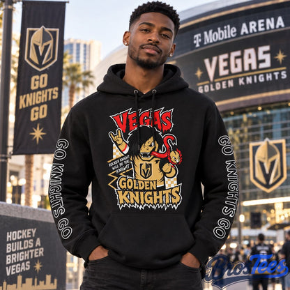Vegas Golden Knights When We Were Emo Black Graphic Hoodie