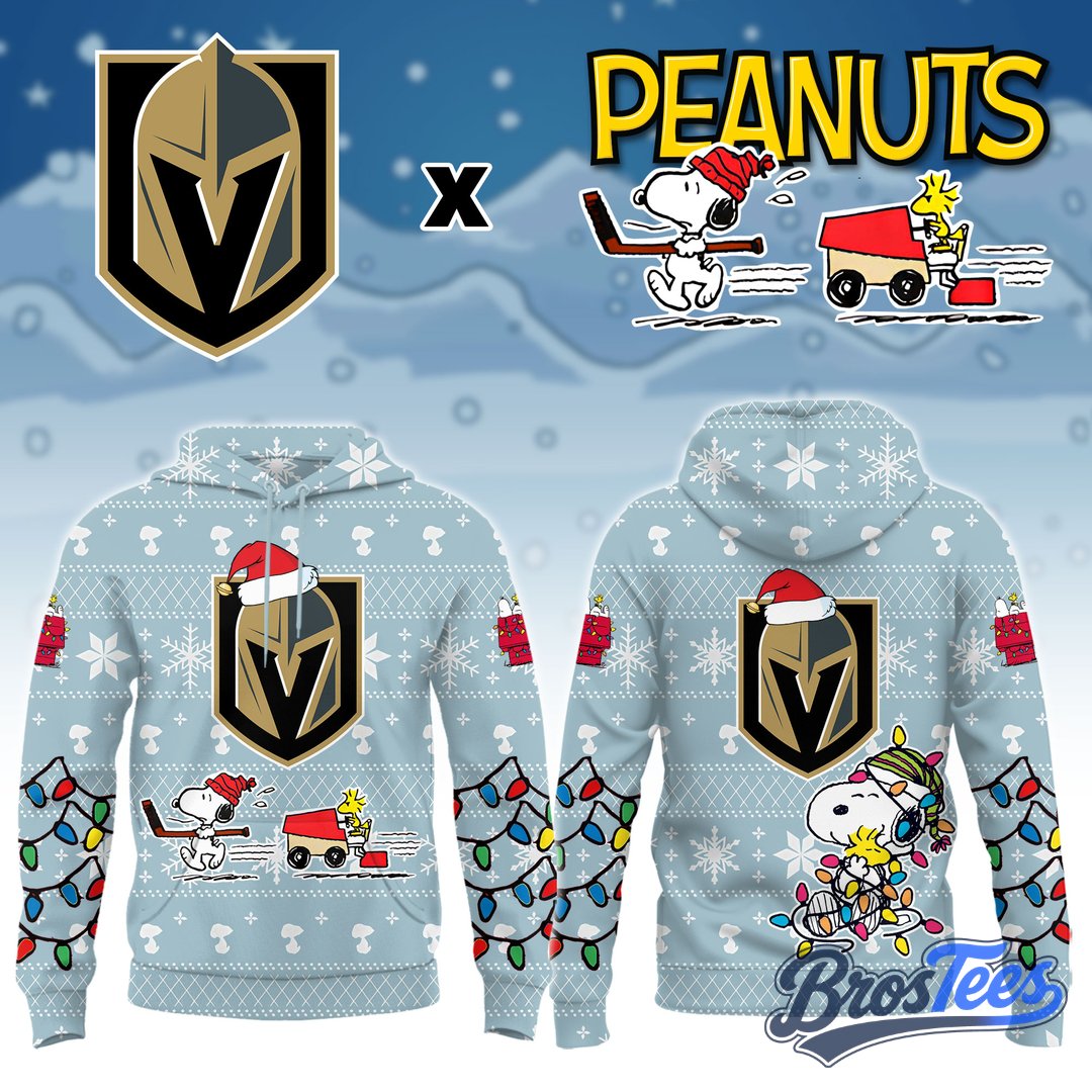 Vegas Golden Knights x Peanuts 2026 Christmas Limited Edition Hoodie