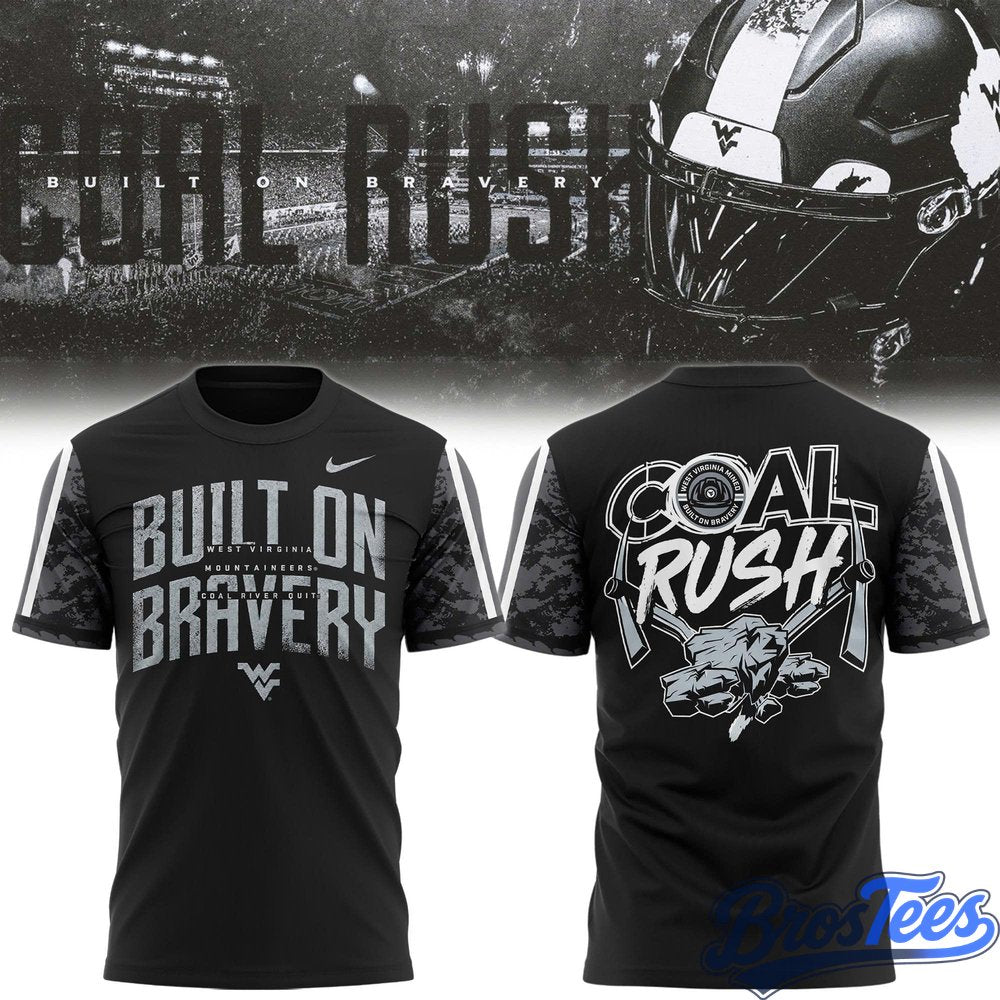 West Virginia Mountaineers Built on Bravery T-Shirt
