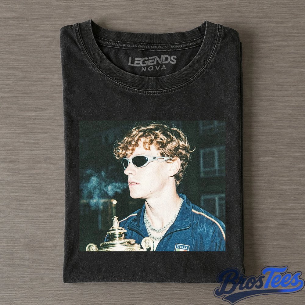 Wimbledon 2026 Singles Champion Italy Jannik Sinner Tennis Shirt