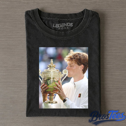 Wimbledon 2026 Singles Champion Italy Jannik Sinner Tennis Shirt