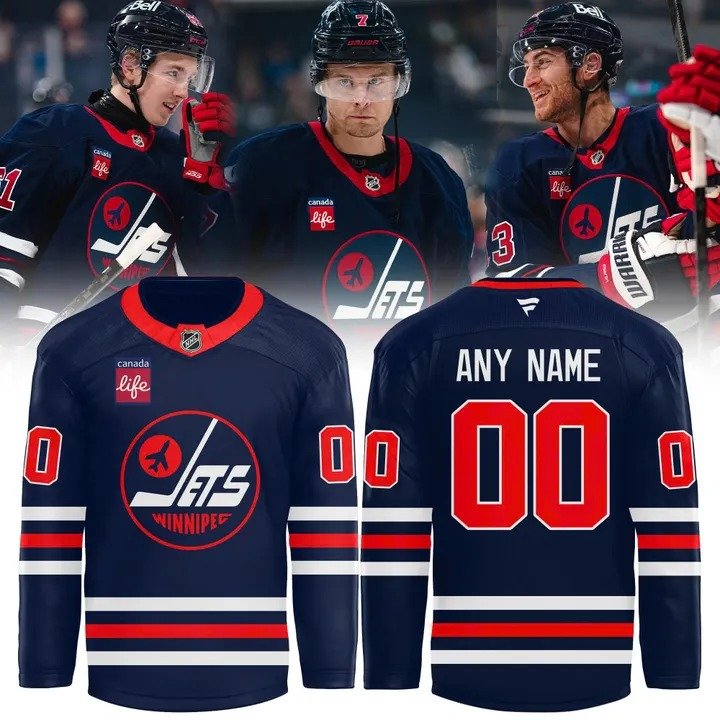 Winnipeg Jets 2026 NHL Heritage Classic Custom Hockey Jersey - Navy