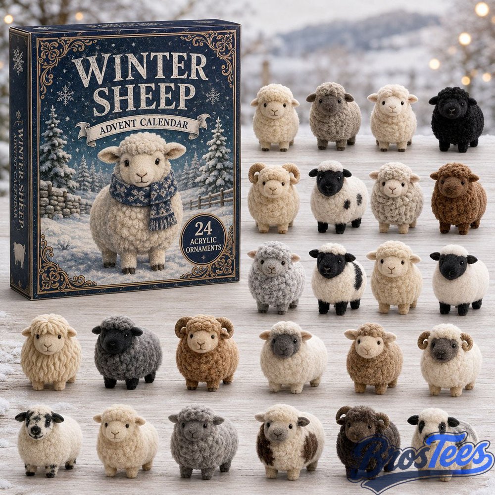 Winter Sheep Advent Calendar 2026 - 24-Day Countdown, Acrylic Charms