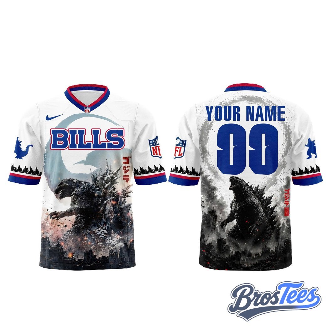 Buffalo Bills x Godzilla Minus Zero King of the Monsters ’26 Jersey Custom - BrosTees
