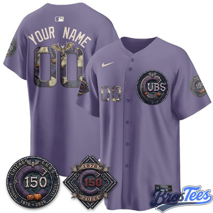 Chicago Cubs Halloween Nightmare Edition Custom Baseball Jersey - BrosTees