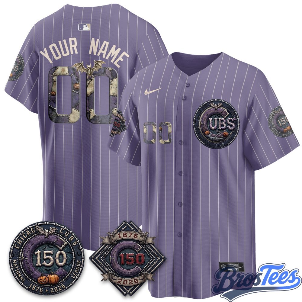 Chicago Cubs Halloween Nightmare Edition Custom Baseball Jersey - BrosTees