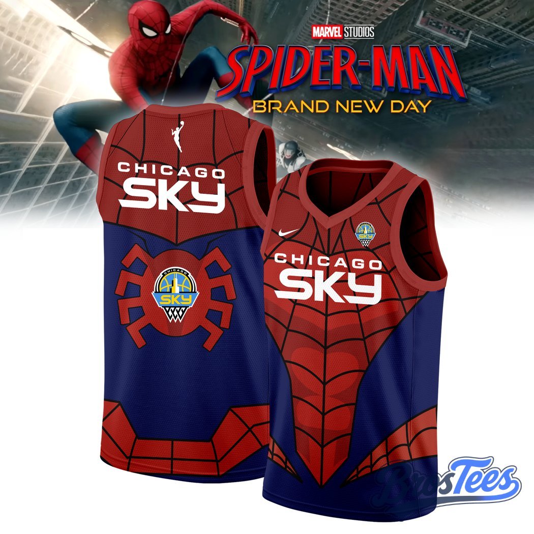 Chicago Sky x Spider-Man Special Basketball Jersey - BrosTees