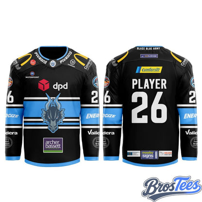Coventry Blaze 2026-27 Black Hockey Jersey Custom - BrosTees
