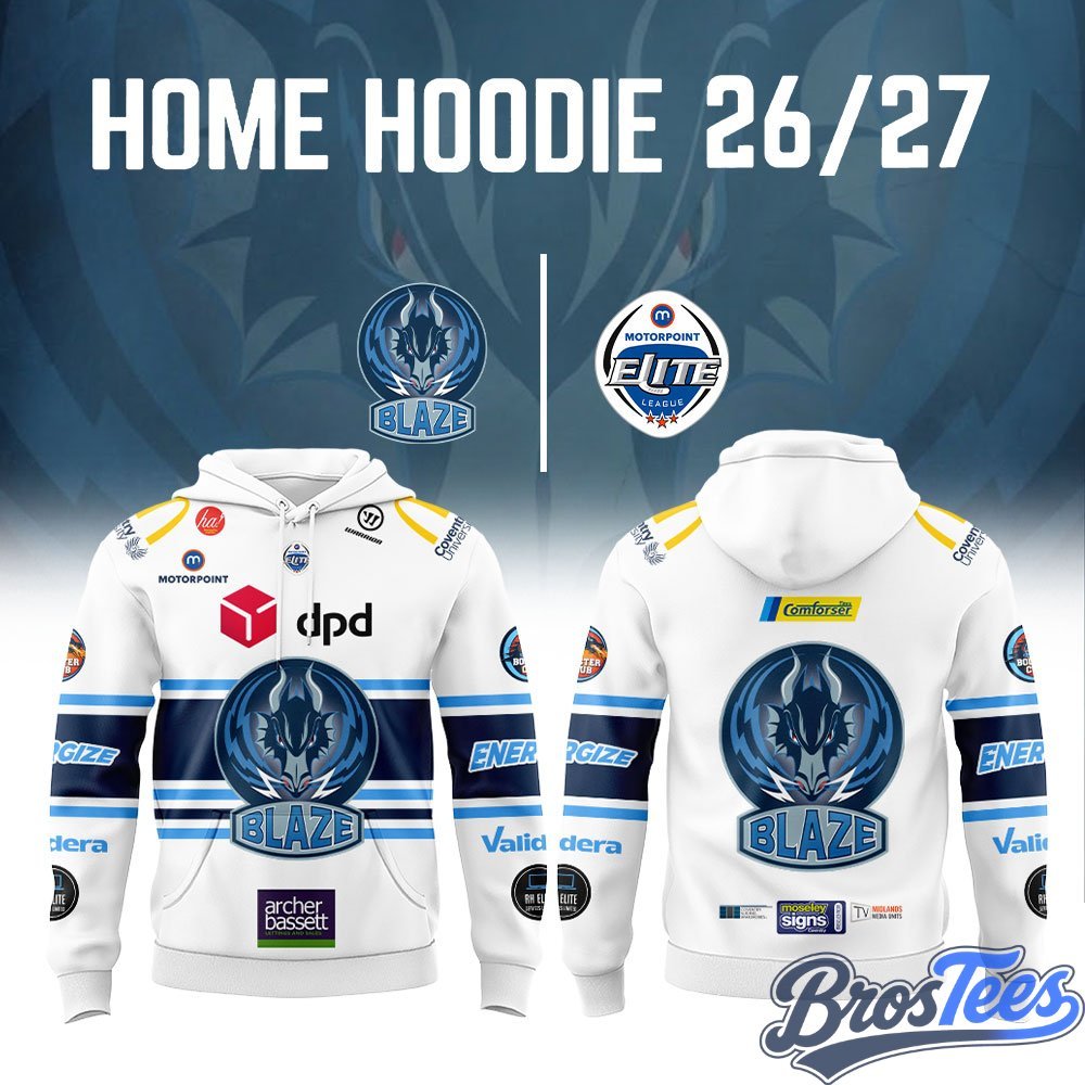 Coventry Blaze 2026-27 Hoodie White - BrosTees