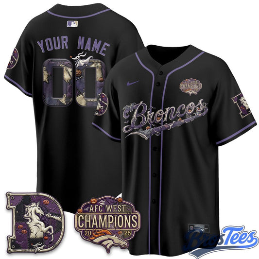 Denver Broncos 2026 Halloween Nightmare Edition Custom Baseball Jersey - BrosTees