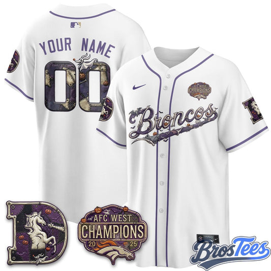 Denver Broncos 2026 Halloween Nightmare Edition Custom Baseball Jersey - BrosTees