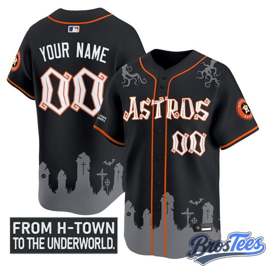 Houston Astros 'Halloween Shadows Edition' Vapor Premier Limited Custom Jersey - BrosTees