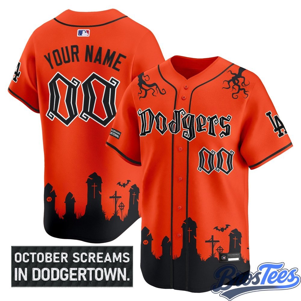 LA Dodgers 'Halloween Edition' Premier Custom Baseball Jersey - BrosTees