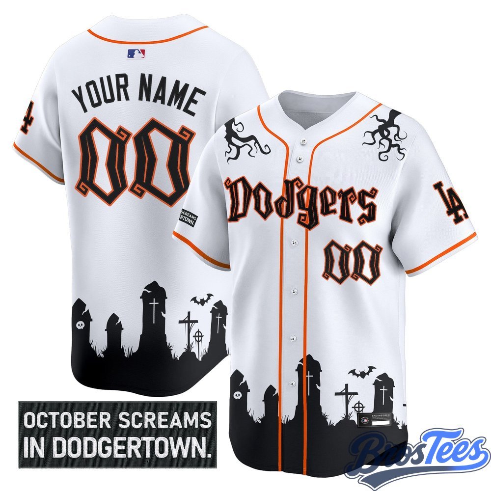 LA Dodgers 'Halloween Edition' Premier Custom Baseball Jersey - BrosTees