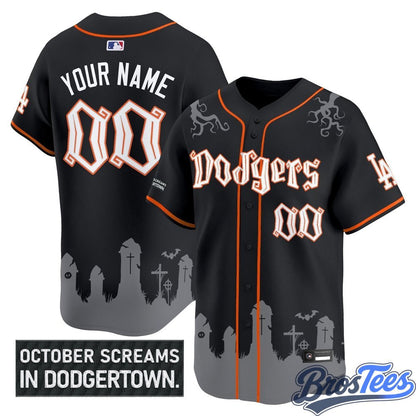 LA Dodgers 'Halloween Edition' Premier Custom Baseball Jersey - BrosTees