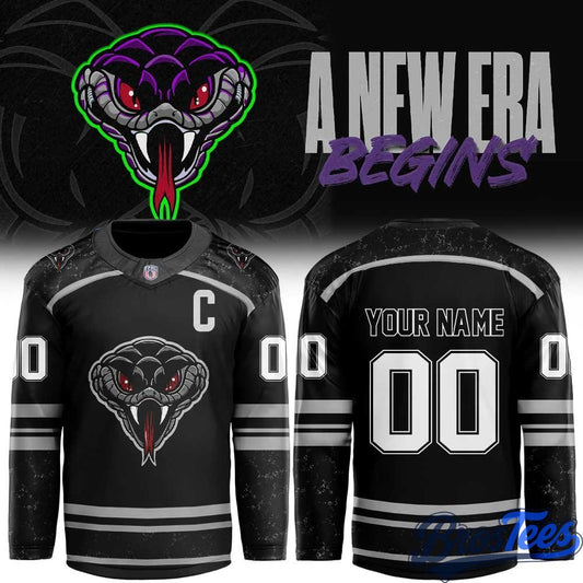 Monroe Moccasins A New Era Begins 2026 Custom Hockey Jersey - Black - BrosTees