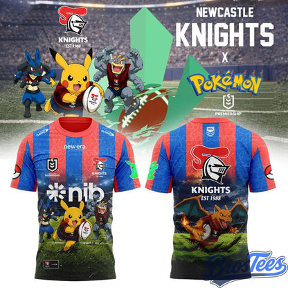 Newcastle Knights x POKÉMON RUGBY 2026 Tee - BrosTees
