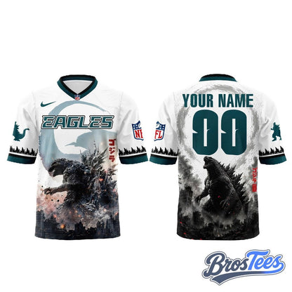 Philadelphia Eagles x Godzilla Minus Zero King of the Monsters ’26 Jersey Custom - BrosTees