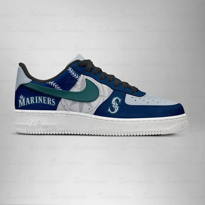 Seattle Mariners MLB AF1 Low Top Shoes - BrosTees