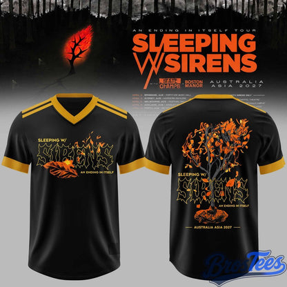 Sleeping With Sirens Australia Tour Football Jersey - BrosTees