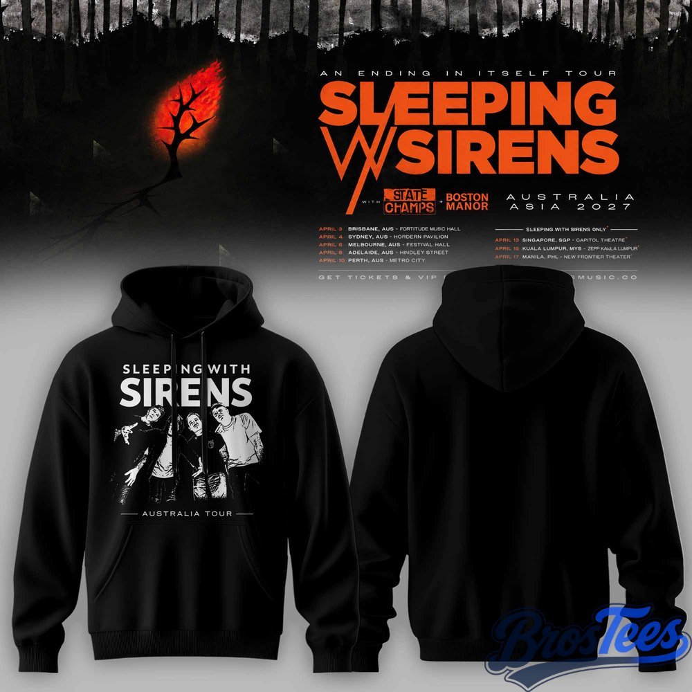 Sleeping With Sirens Australia Tour Hoodie - BrosTees