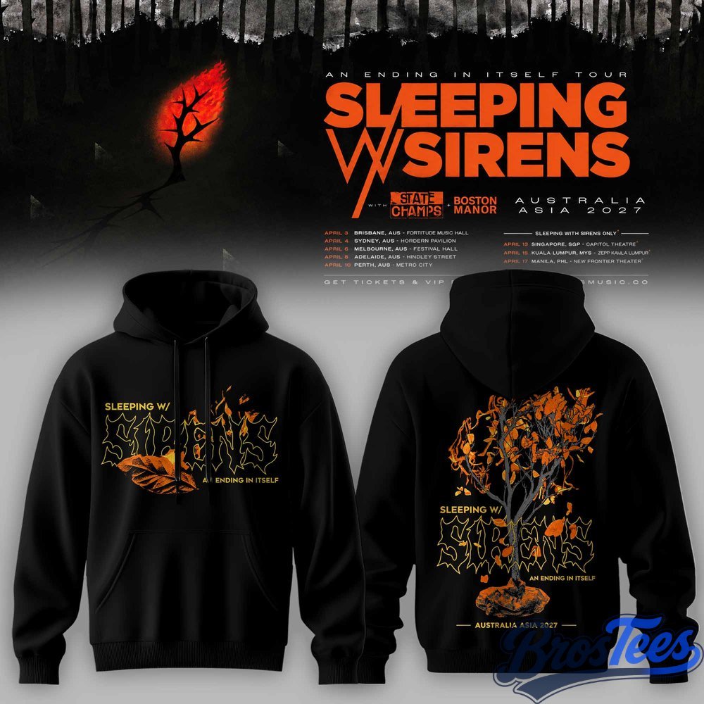 Sleeping With Sirens Australia Tour Hoodie - BrosTees