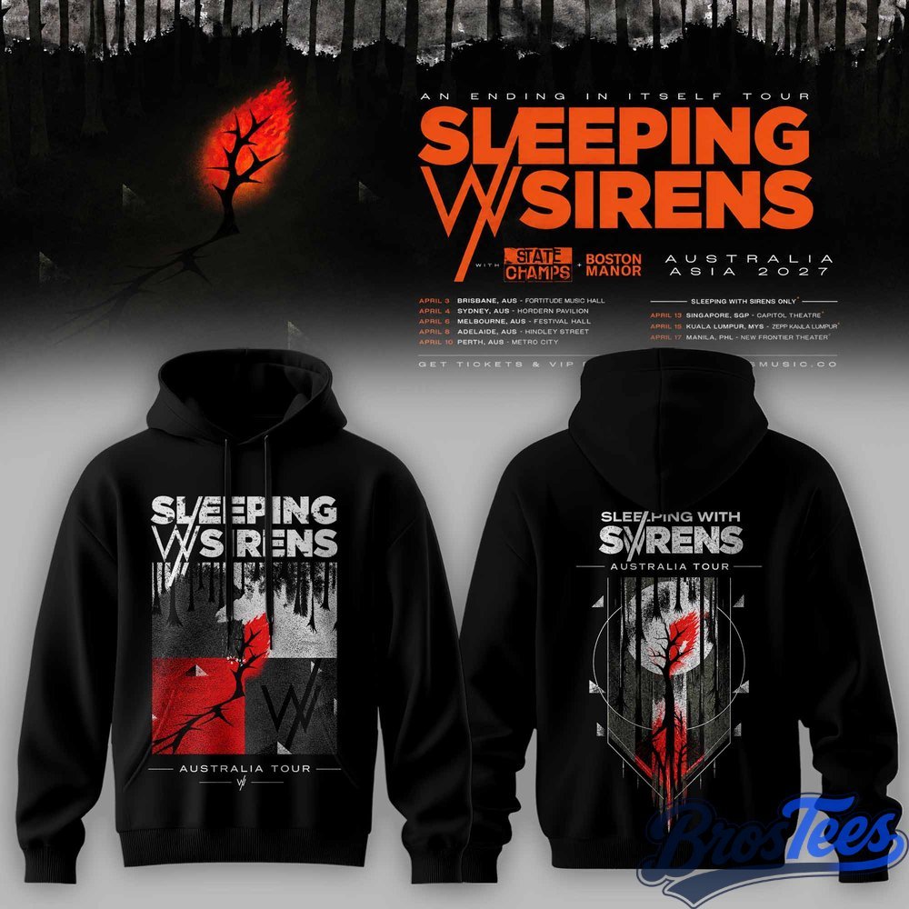 Sleeping With Sirens Australia Tour Hoodie - BrosTees