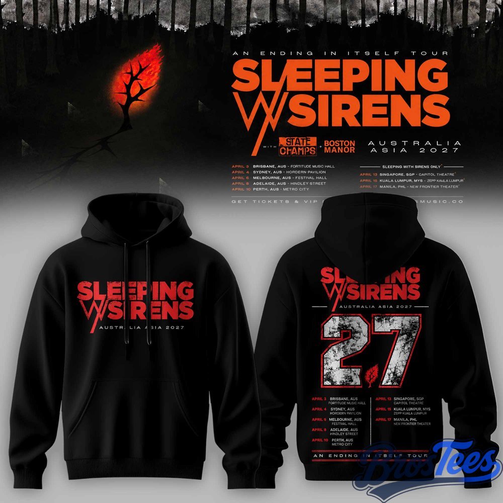 Sleeping With Sirens Australia Tour Hoodie - BrosTees