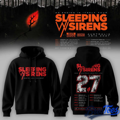 Sleeping With Sirens Australia Tour Hoodie - BrosTees