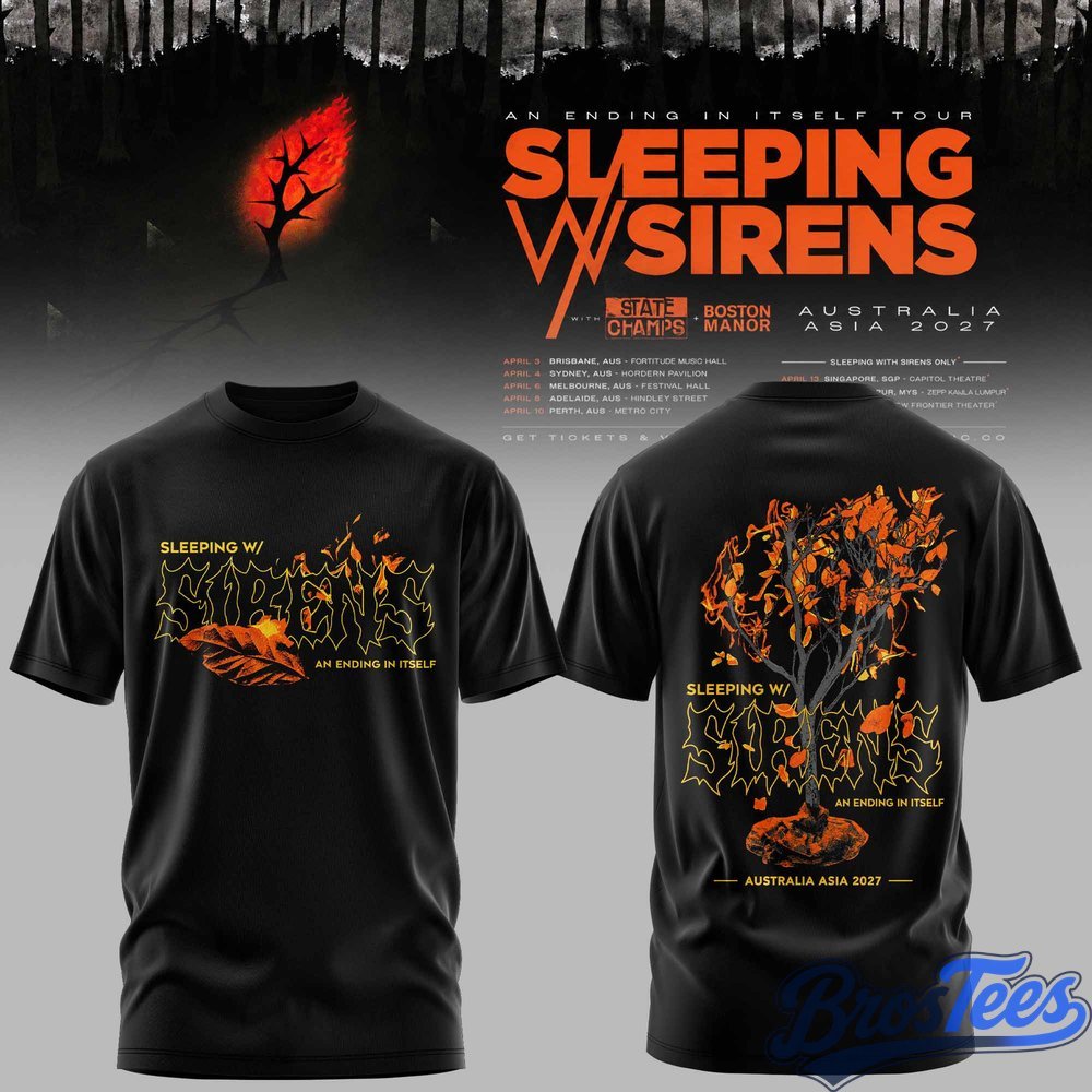 Sleeping With Sirens Australia Tour T-Shirt - BrosTees