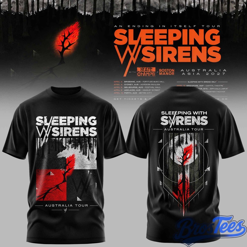 Sleeping With Sirens Australia Tour T-Shirt - BrosTees