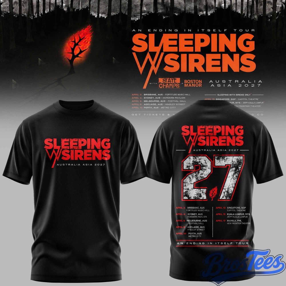 Sleeping With Sirens Australia Tour T-Shirt - BrosTees