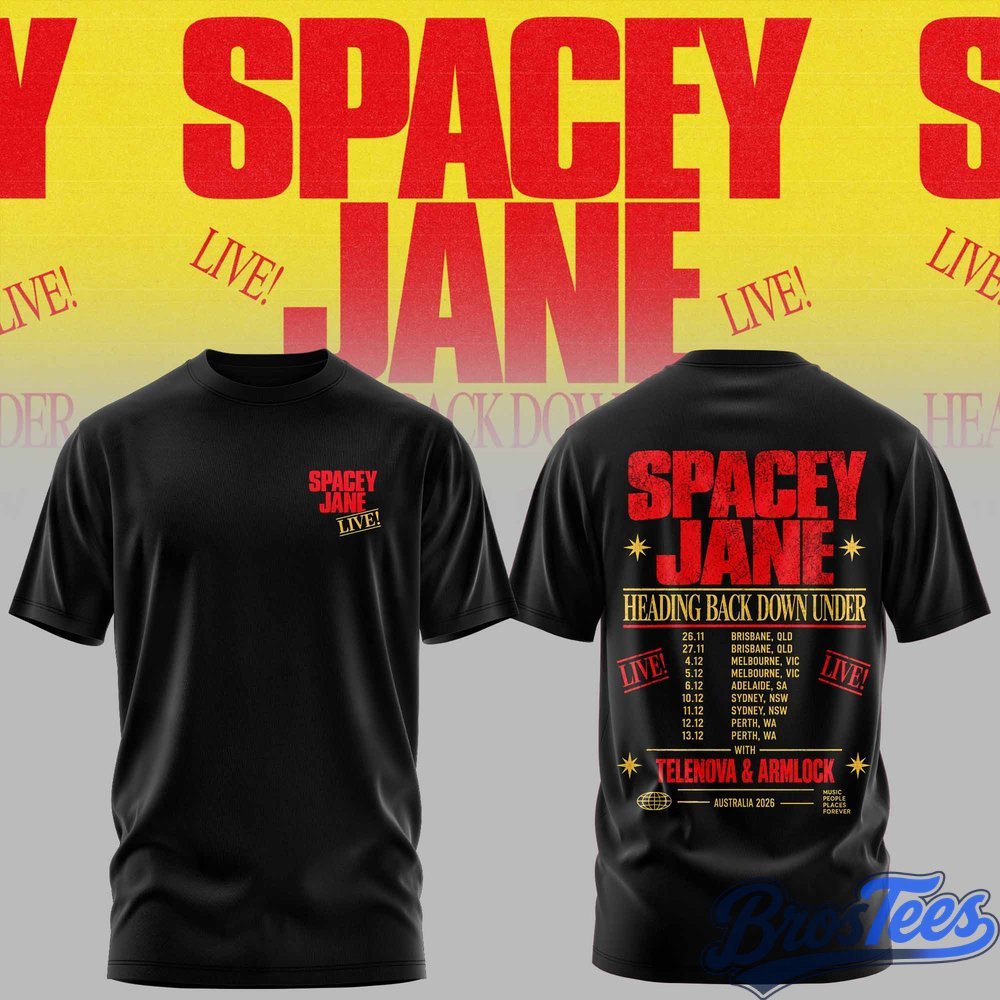 Spacey Jane Heading Back Down Under Australian Tour T-Shirt - BrosTees