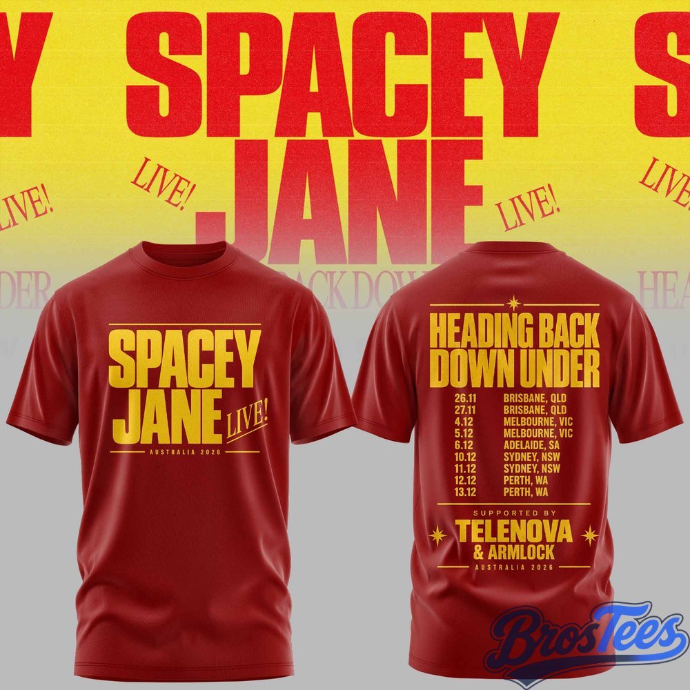 Spacey Jane Heading Back Down Under Australian Tour T-Shirt - BrosTees