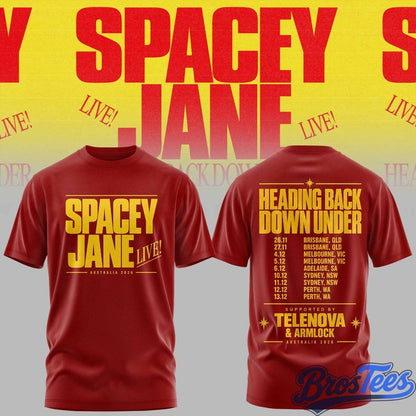Spacey Jane Heading Back Down Under Australian Tour T-Shirt - BrosTees